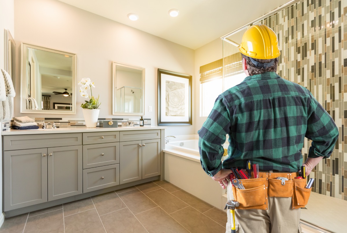 Worker in kitchen