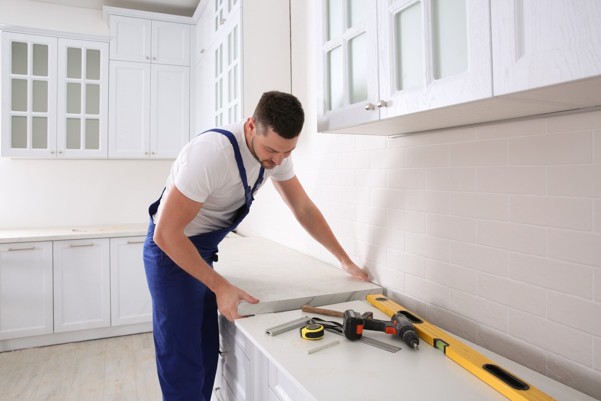 Worker in kitchen